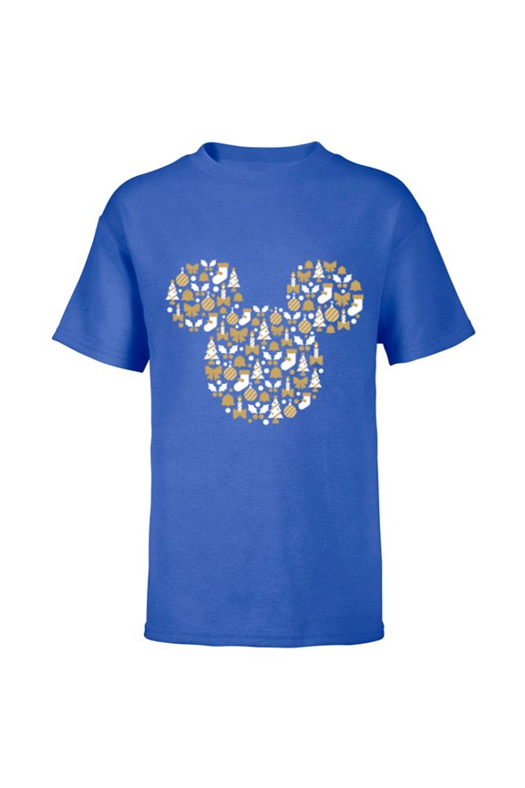 Mickey Mouse Icon Holiday Cheer - Short Sleeve T-Shirt for Kids - Customized-Royal
