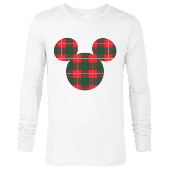 Disney Mickey Mouse Icon Holiday Flannel - Long Sleeve T-Shirt for Men - Customized-White