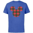 thumbnail image 1 of Disney Mickey Mouse Icon Holiday Flannel - Short Sleeve Cotton T-Shirt for Adults - Customized-Royal Heather, 1 of 5