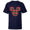thumbnail image 1 of Disney Mickey Mouse Icon Holiday Flannel - Short Sleeve T-Shirt for Kids - Customized-Navy, 1 of 5