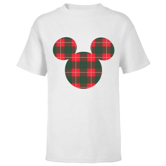 Disney Mickey Mouse Icon Holiday Flannel - Short Sleeve T-Shirt for Kids - Customized-White
