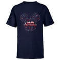 thumbnail image 1 of Disney Mickey Mouse Icon Holiday Lights Merry Christmas - Short Sleeve T-Shirt for Kids - Customized-Navy, 1 of 5