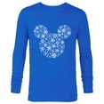 thumbnail image 1 of Disney Mickey Mouse Icon Holiday White Snowflakes - Long Sleeve T-Shirt for Men -Customized-Royal, 1 of 5