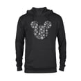 thumbnail image 1 of Disney Mickey Mouse Icon Holiday White Snowflakes - Pullover Hoodie for Adults -Customized-Black, 1 of 5