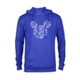 thumbnail image 1 of Disney Mickey Mouse Icon Holiday White Snowflakes - Pullover Hoodie for Adults -Customized-Royal Heather, 1 of 5