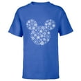 thumbnail image 1 of Disney Mickey Mouse Icon Holiday White Snowflakes - Short Sleeve T-Shirt for Kids -Customized-Royal, 1 of 5