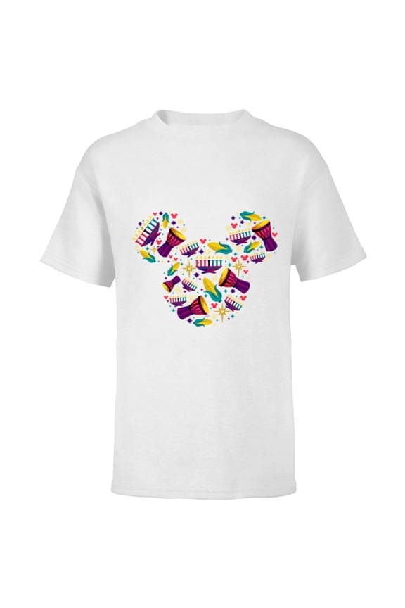 Mickey Mouse Icon Kwanzaa - Short Sleeve T-Shirt for Kids – Customized-White