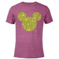 thumbnail image 1 of Disney Mickey Mouse Icon Lucky Shamrock St. Patrick’s Day - Short Sleeve Blended T-Shirt for Adults - Customized-Purple, 1 of 5