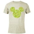 thumbnail image 1 of Disney Mickey Mouse Icon Lucky Shamrock St. Patrick’s Day - Short Sleeve Blended T-Shirt for Adults - Customized-Yellow, 1 of 5