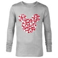thumbnail image 1 of Disney Mickey Mouse Icon Pink Hearts Valentine's Day - Long Sleeve T-Shirt for Men - Customized-Athletic Heather, 1 of 5