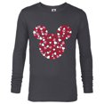thumbnail image 1 of Disney Mickey Mouse Icon Pink Hearts Valentine's Day - Long Sleeve T-Shirt for Men - Customized-Charcoal Heather, 1 of 5