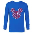 thumbnail image 1 of Disney Mickey Mouse Icon Pink Hearts Valentine's Day - Long Sleeve T-Shirt for Men - Customized-Navy, 1 of 5