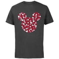 thumbnail image 1 of Disney Mickey Mouse Icon Pink Hearts Valentine's Day - Short Sleeve Cotton T-Shirt for Adults - Customized-Charcoal, 1 of 5