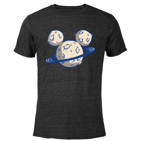 Disney Mickey Mouse Icon Planetary - Short Sleeve Blended T-Shirt for Adults - Customized-Black