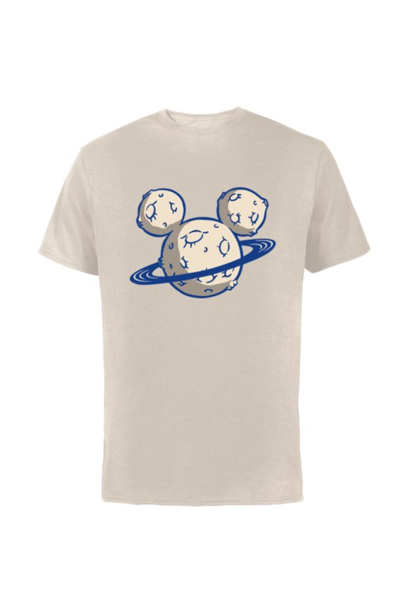 Mickey Mouse Icon Planetary - Short Sleeve Cotton T-Shirt for Adults - Customized-Natural