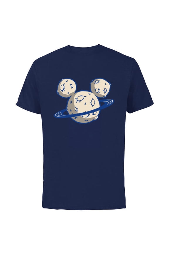 Mickey Mouse Icon Planetary - Short Sleeve Cotton T-Shirt for Adults - Customized-Navy