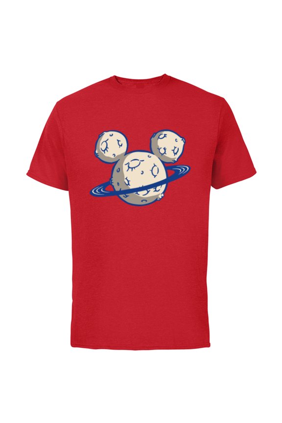 Mickey Mouse Icon Planetary - Short Sleeve Cotton T-Shirt for Adults - Customized-Red