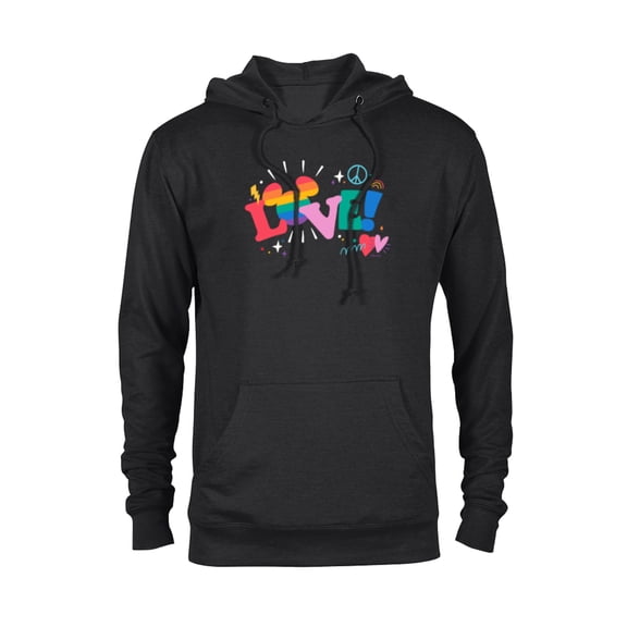 Disney Mickey Mouse Icon Pride Love Rainbow Doodles - Pullover Hoodie for Adults - Customized-Black