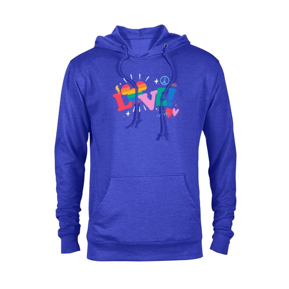 Disney Mickey Mouse Icon Pride Love Rainbow Doodles - Pullover Hoodie for Adults - Customized-Royal