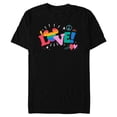 thumbnail image 1 of Disney Mickey Mouse Icon Pride Love Rainbow Doodles - Short Sleeve Blended T-Shirt for Adults - Customized-Black, 1 of 5