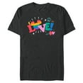 thumbnail image 1 of Disney Mickey Mouse Icon Pride Love Rainbow Doodles - Short Sleeve Blended T-Shirt for Adults - Customized-Dark Heather, 1 of 5