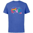thumbnail image 1 of Disney Mickey Mouse Icon Pride Love Rainbow Doodles - Short Sleeve Cotton T-Shirt for Adults - Customized-Royal Heather, 1 of 5
