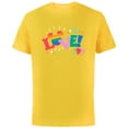 thumbnail image 1 of Disney Mickey Mouse Icon Pride Love Rainbow Doodles - Short Sleeve Cotton T-Shirt for Adults - Customized-Yellow, 1 of 5