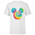 thumbnail image 1 of Disney Mickey Mouse Icon Rainbow Tie-Dye  - Short Sleeve T-Shirt for Kids- Customized-White, 1 of 5