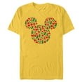 thumbnail image 1 of Disney Mickey Mouse Icon Red and Green Holiday - Short Sleeve Blended T-Shirt for Adults - Customized-Yellow, 1 of 5