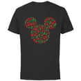 thumbnail image 1 of Disney Mickey Mouse Icon Red and Green Holiday - Short Sleeve Cotton T-Shirt for Adults - Customized-Black, 1 of 5
