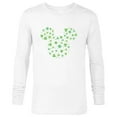 thumbnail image 1 of Disney Mickey Mouse Icon Shamrock Clovers St Patrick’s Day - Long Sleeve T-Shirt for Men - Customized-White, 1 of 5