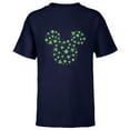 thumbnail image 1 of Disney Mickey Mouse Icon Shamrock Clovers St Patrick’s Day - Short Sleeve T-Shirt for Kids - Customized-Navy, 1 of 5