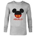 thumbnail image 1 of Disney Mickey Mouse Icon Shorts Abuelo Día del Padre - Long Sleeve T-Shirt for Men - Customized-Athletic Heather, 1 of 5