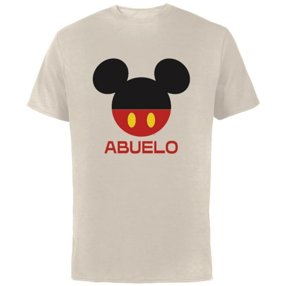 Disney Mickey Mouse Icon Shorts Abuelo Día del Padre - Short Sleeve Cotton T-Shirt for Adults - Customized-Natural
