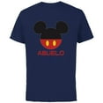 thumbnail image 1 of Disney Mickey Mouse Icon Shorts Abuelo Día del Padre - Short Sleeve Cotton T-Shirt for Adults - Customized-Navy, 1 of 5