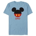 thumbnail image 1 of Disney Mickey Mouse Icon Shorts Dad Birthday Father’s Day - Short Sleeve Blended T-Shirt for Adults - Customized-Ocean Blue, 1 of 5