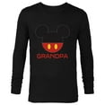 thumbnail image 1 of Disney Mickey Mouse Icon Shorts Grandpa Father’s Day - Long Sleeve T-Shirt for Men - Customized-Black, 1 of 5