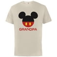 thumbnail image 1 of Disney Mickey Mouse Icon Shorts Grandpa Father’s Day - Short Sleeve Cotton T-Shirt for Adults - Customized-Natural, 1 of 5