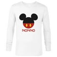 thumbnail image 1 of Disney Mickey Mouse Icon Shorts Nonno La Festa del Papà - Long Sleeve T-Shirt for Men - Customized-White, 1 of 5
