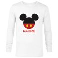 thumbnail image 1 of Disney Mickey Mouse Icon Shorts Padre Birthday Día del Padre - Long Sleeve T-Shirt for Men - Customized-White, 1 of 5