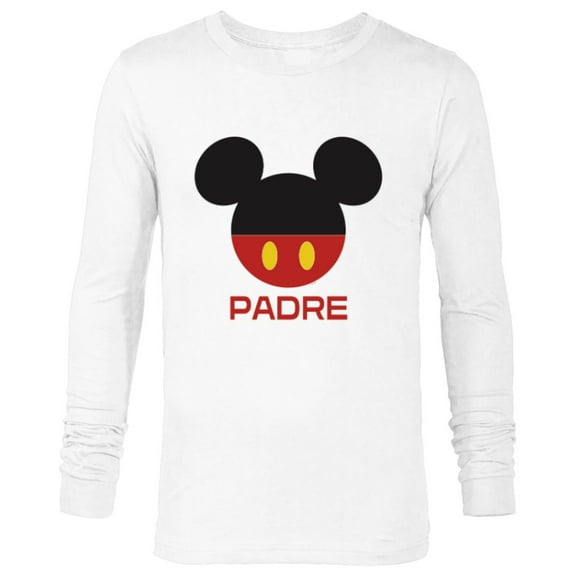 Disney Mickey Mouse Icon Shorts Padre Birthday Día del Padre - Long Sleeve T-Shirt for Men - Customized-White