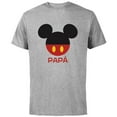 thumbnail image 1 of Disney Mickey Mouse Icon Shorts Papá Birthday Día del Padre - Short Sleeve Cotton T-Shirt for Adults - Customized-Athletic Heather, 1 of 5