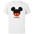 thumbnail image 1 of Disney Mickey Mouse Icon Shorts Papa Birthday Father’s Day - Short Sleeve Cotton T-Shirt for Adults - Customized-White, 1 of 5