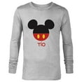 thumbnail image 1 of Disney Mickey Mouse Icon Shorts Tío Birthday Día del Padre - Long Sleeve T-Shirt for Men - Customized-Athletic Heather, 1 of 5
