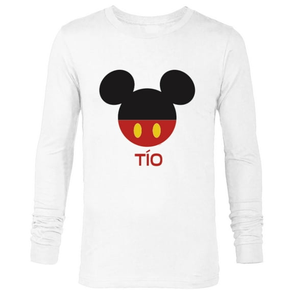 Disney Mickey Mouse Icon Shorts Tío Birthday Día del Padre - Long Sleeve T-Shirt for Men - Customized-White