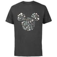 thumbnail image 1 of Disney Mickey Mouse Icon Spring Flowers - Short Sleeve Cotton T-Shirt for Adults - Customized-Charcoal, 1 of 5