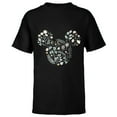 thumbnail image 1 of Disney Mickey Mouse Icon Spring Flowers - Short Sleeve T-Shirt for Kids - Customized-Black, 1 of 5