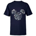 thumbnail image 1 of Disney Mickey Mouse Icon Spring Flowers - Short Sleeve T-Shirt for Kids - Customized-Navy, 1 of 5