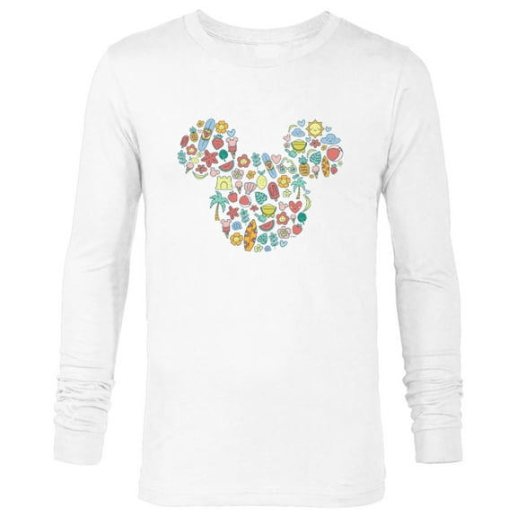 Disney Mickey Mouse Icon Summer Fun - Long Sleeve T-Shirt for Men - Customized-White
