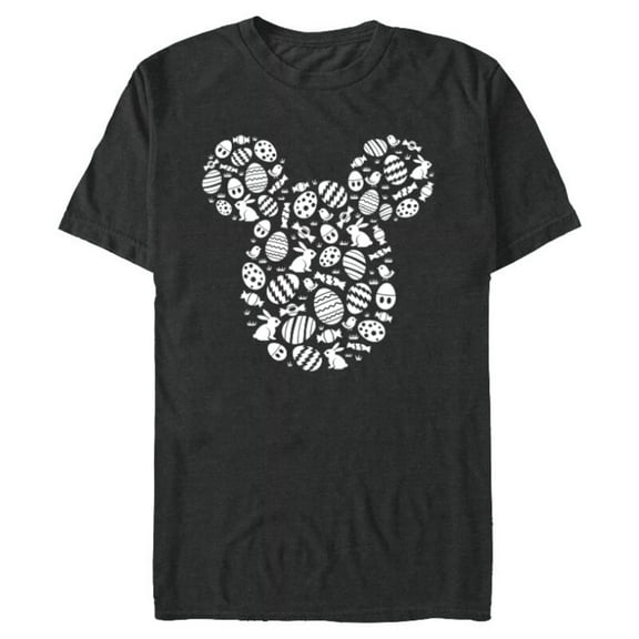Disney Mickey Mouse Icon White Bunnies Easter - Short Sleeve Blended T-Shirt for Adults - Customized-Dark Heather